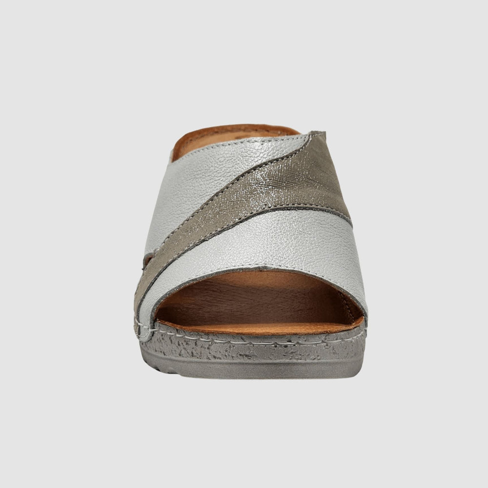 
                  
                    Women's Sylva Wedge Sandal - Silver - Euro Shoe House
                  
                