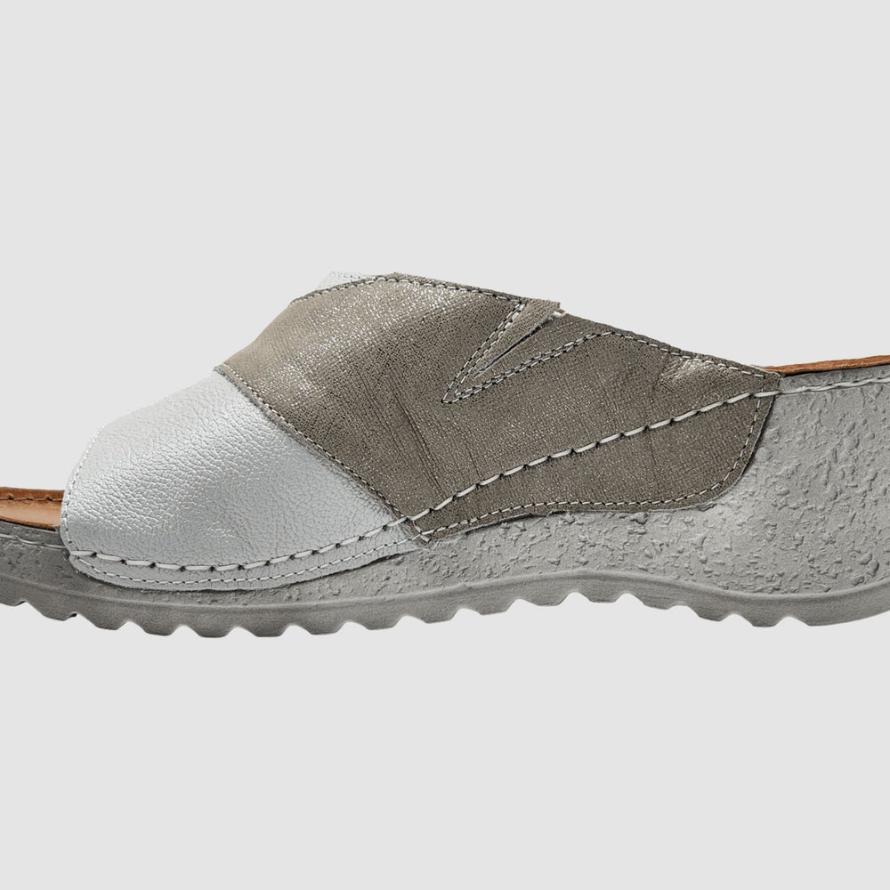 Women's Sylva Wedge Sandal - Silver - Euro Shoe House