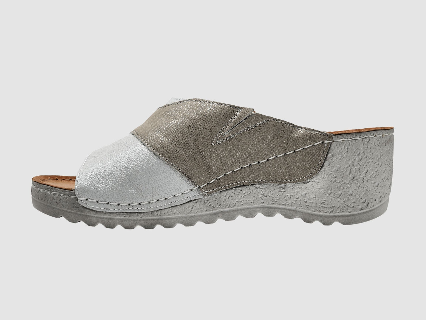 Women's Sylva Wedge Sandal - Silver - Euro Shoe House