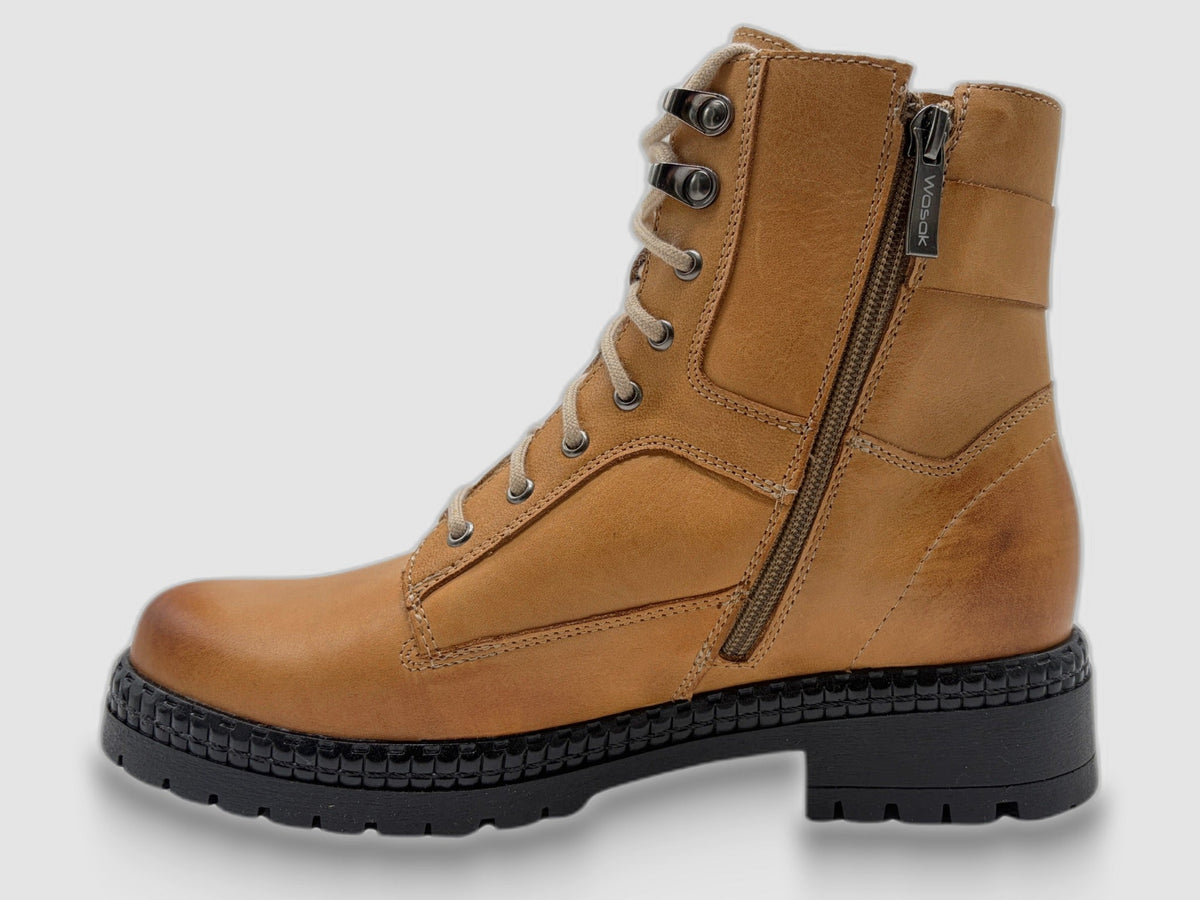 Women's Vale Leather Boots - Orange - Euro Shoe House