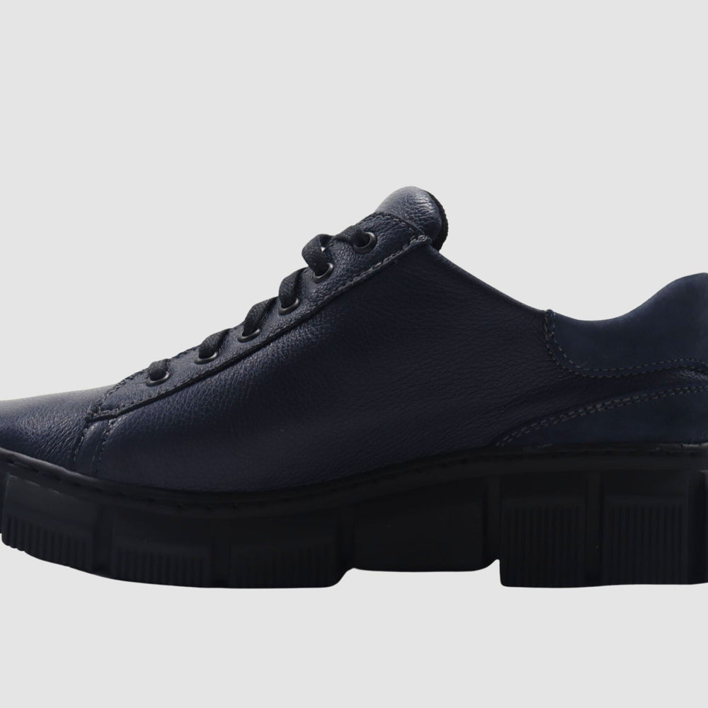 
                  
                    Women's Vanda Leather Sneaker - Navy - Euro Shoe House
                  
                
