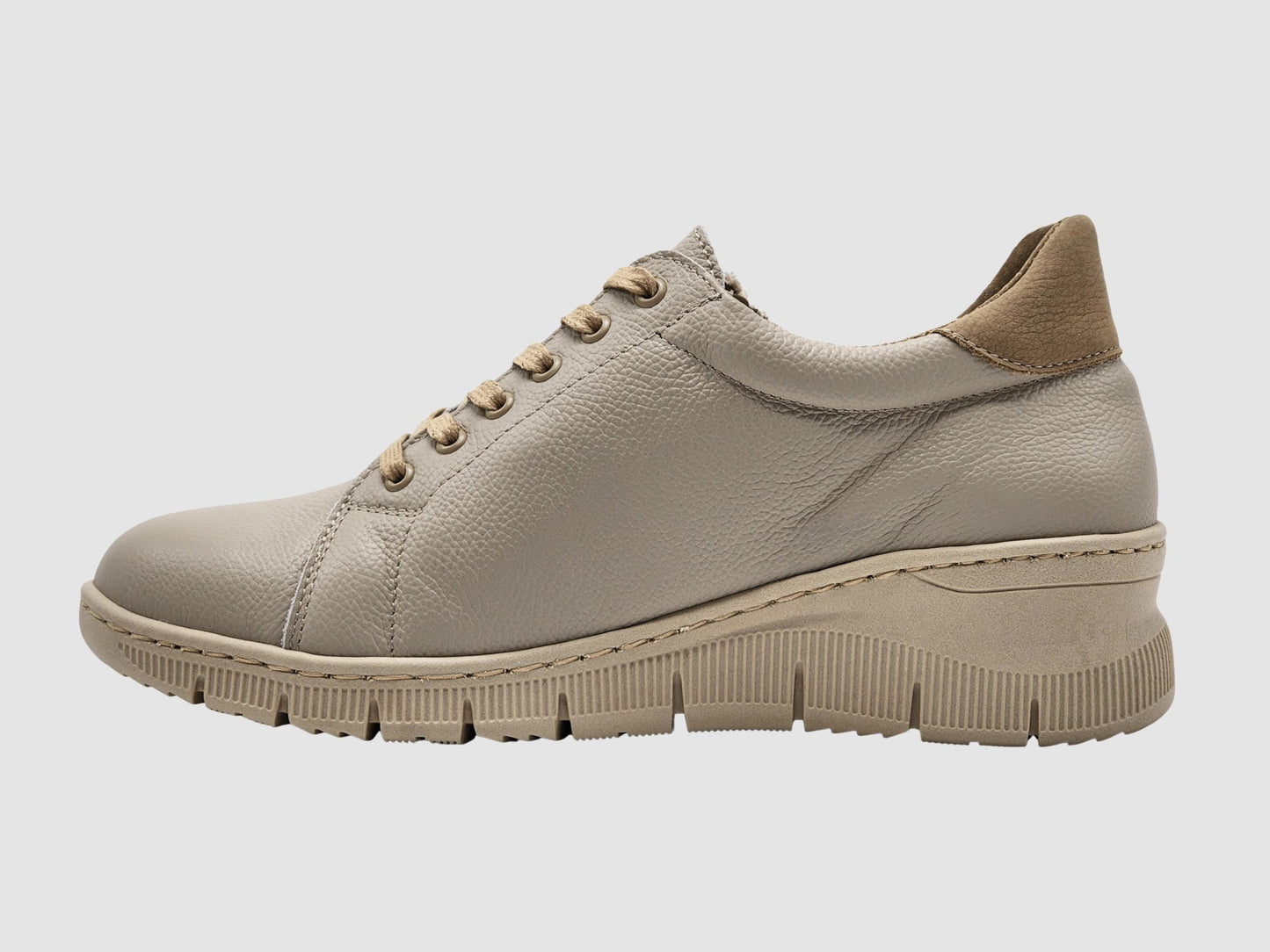 Women's Willow Leather Sneakers - Beige - Euro Shoe House