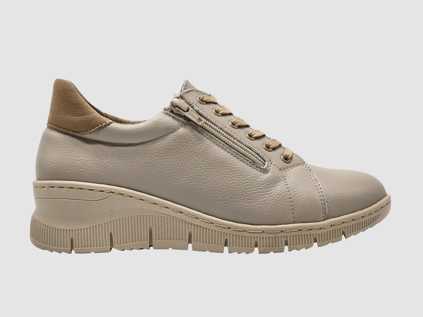 Women's Willow Leather Sneakers - Beige - Euro Shoe House