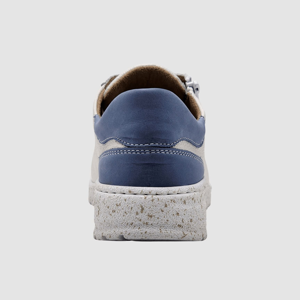 
                  
                    Women's Zaya Leather Sneakers - White/Blue - Euro Shoe House
                  
                