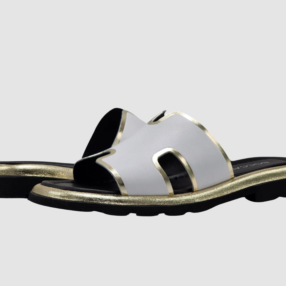 
                  
                    Women's Zinnia Leather Sandals - White - Euro Shoe House
                  
                
