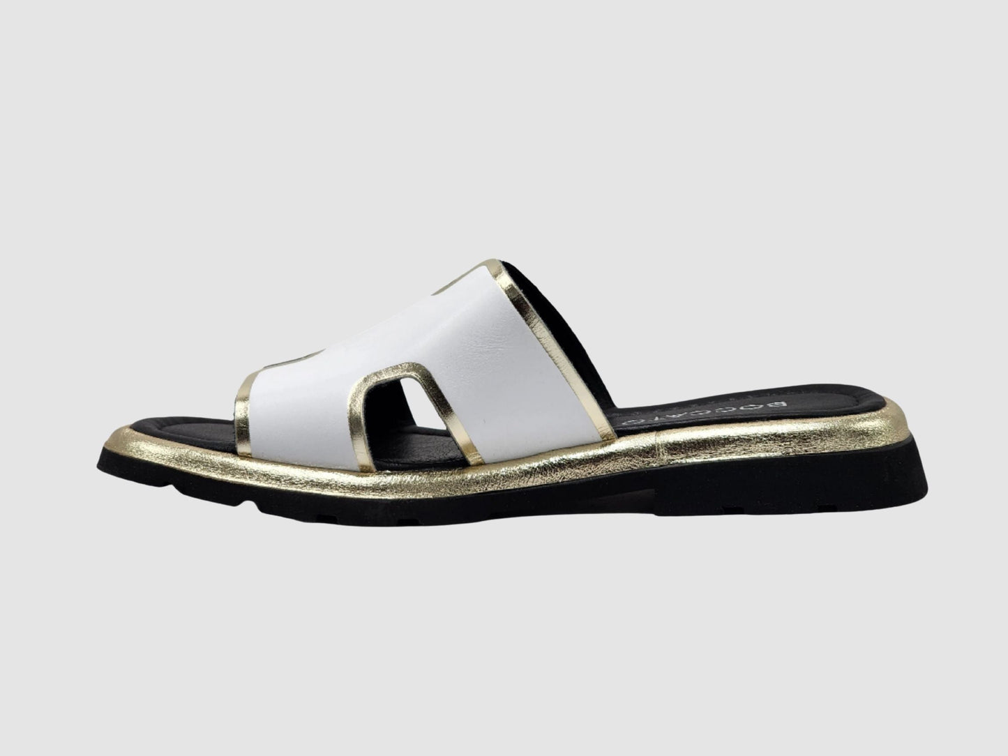 Women's Zinnia Leather Sandals - White - Euro Shoe House
