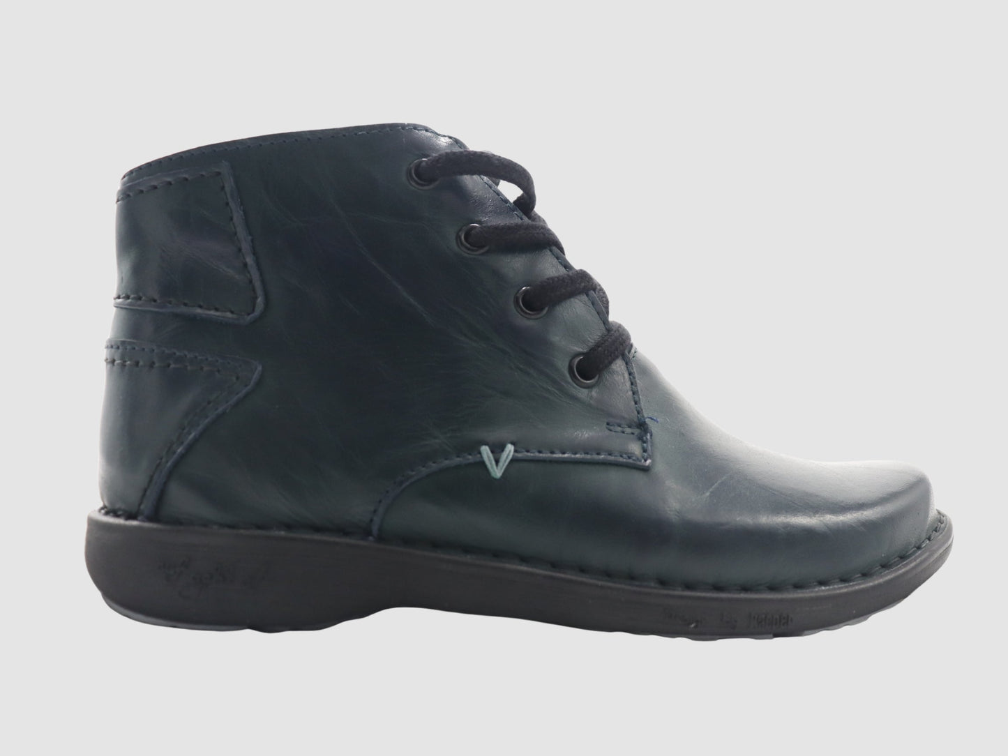 Women's Zip - Up Leather Boots - Dark Green - Euro Shoe House