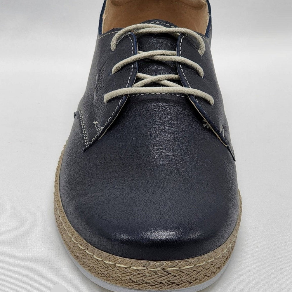 
                  
                    Women's Lifestyle Navy Leather Sneakers - Navy - Euro Shoe House
                  
                