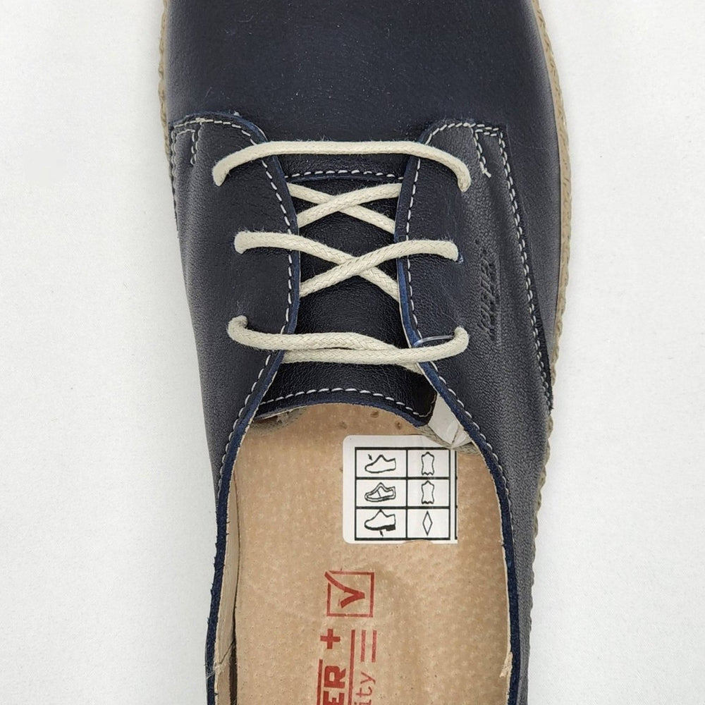 
                  
                    Women's Lifestyle Navy Leather Sneakers - Navy - Euro Shoe House
                  
                