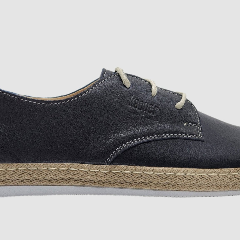 Women's Lifestyle Navy Leather Sneakers - Navy - Euro Shoe House