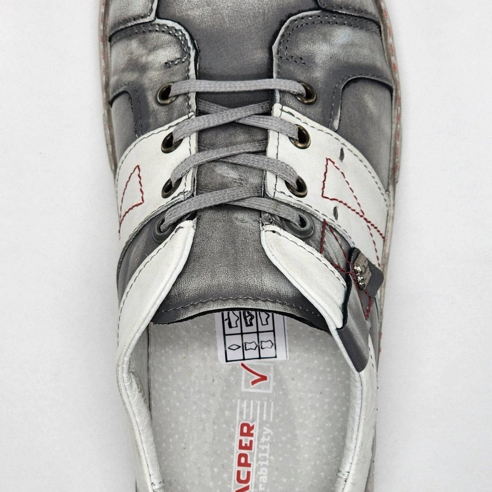 
                  
                    Women's Original Grey and White Leather Shoes - Euro Shoe House
                  
                