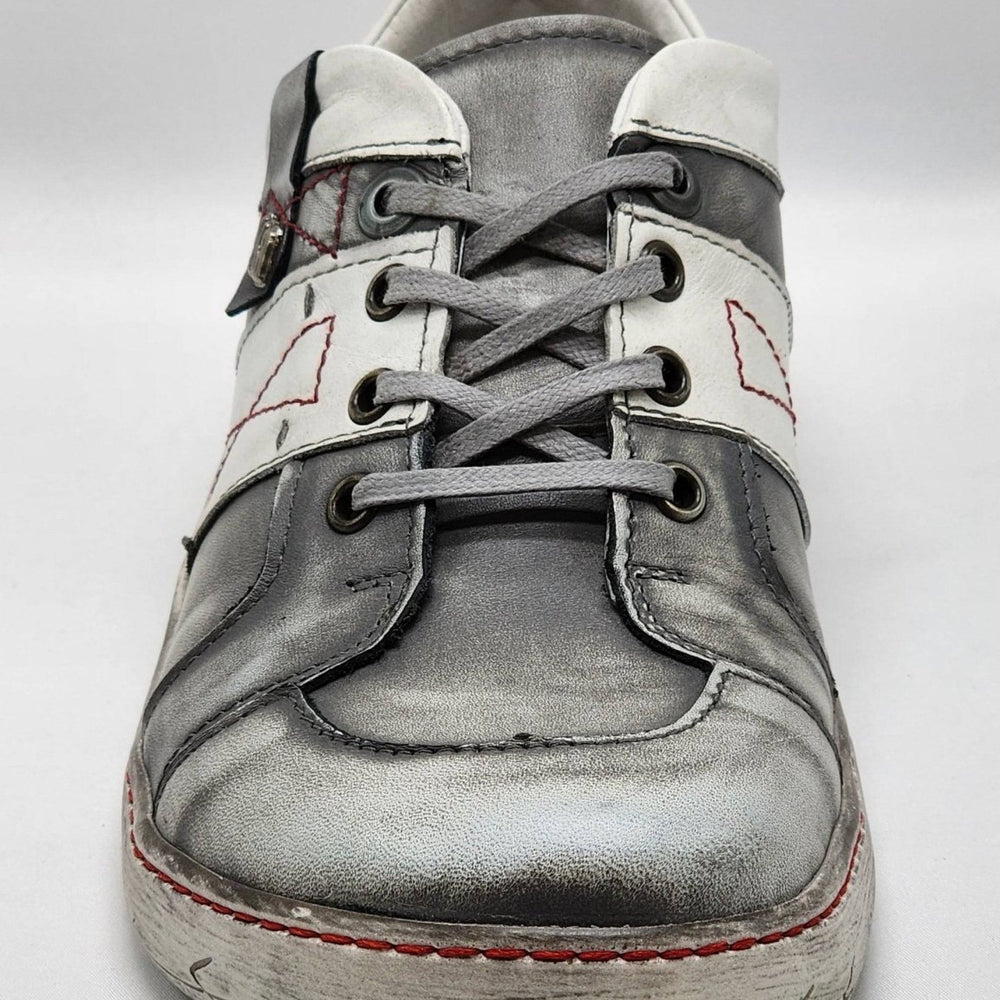 
                  
                    Women's Original Grey and White Leather Shoes - Euro Shoe House
                  
                
