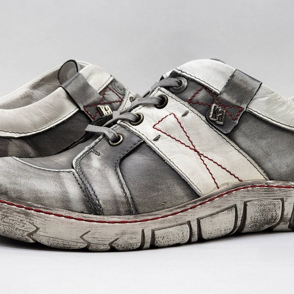 
                  
                    Women's Original Grey and White Leather Shoes - Euro Shoe House
                  
                
